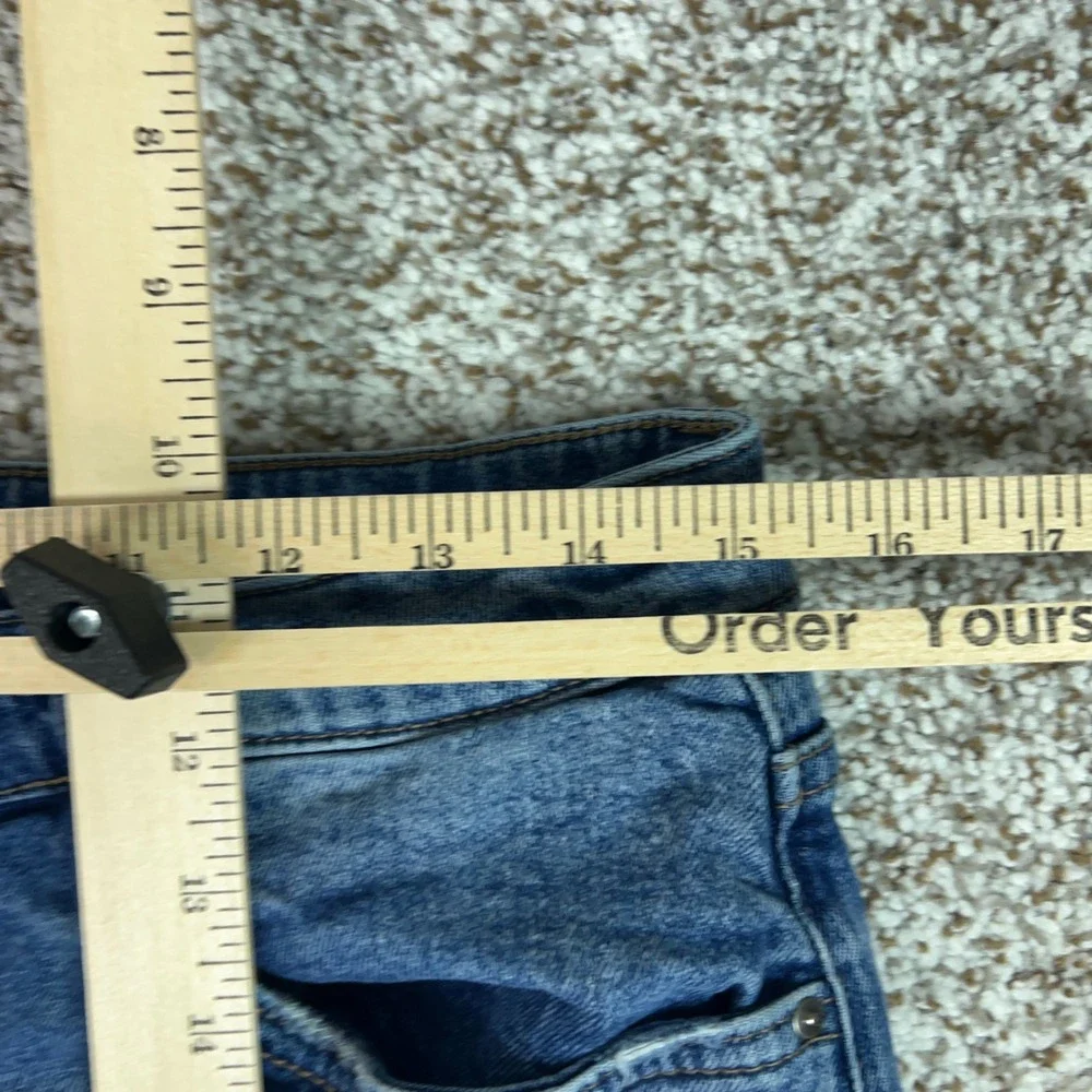 KUT from the Kloth Shorts Womens 8 Blue Jane Casual Distressed Long Jean Denim
